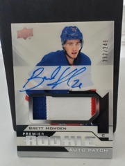 2018-19 Upper Deck Premier Rookie Auto Patch #AR-BH Brett Howden 232/249 Rangers